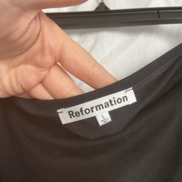 Reformation Lydia Knit Two Piece Pencil Skirt and Tank Top in Black Size Large - Picture 9 of 16